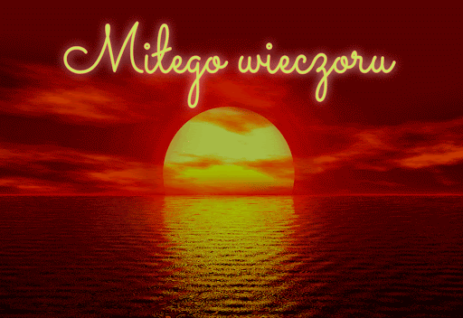 Zachód słońca miłego wieczoru